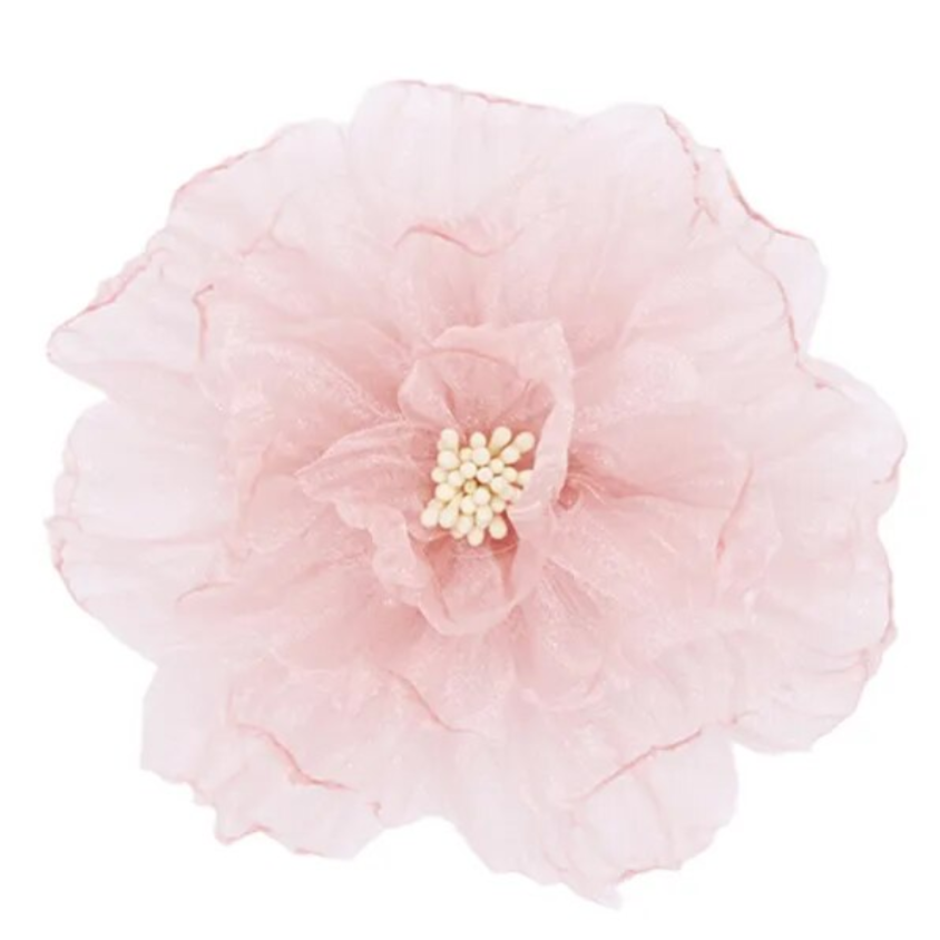 Цветок для декора из шифона 100 мм Разные цвета (R0839)