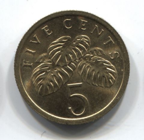 5 центов 1989 Сингапур