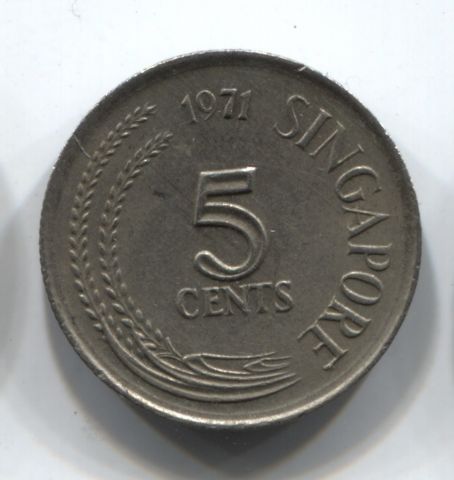 5 центов 1971 Сингапур
