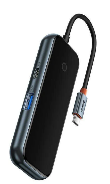 USB Type-C хаб Baseus AcmeJoy на 4 порта, 4xUSB 3.0 Темно-серый (WKJZ010513)