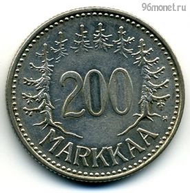 Финляндия 200 марок 1958 H