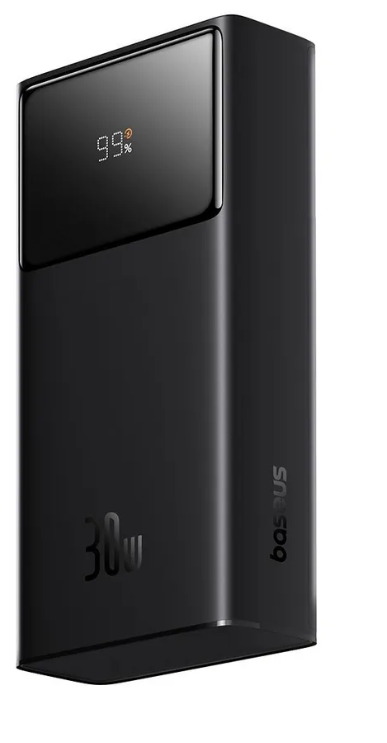 Повербанк Внешний аккумулятор OS-Baseus Star-Lord Digital Display Fast Charging 10000mAh 30W с кабелем USB to Type-C 3A 0.3m (P10022907113-00) Черный