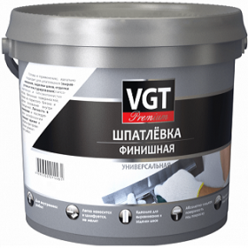 Шпатлевка Финишная VGT Premium 1.7кг Универсальная с Низкой Усадкой / ВГТ Премиум.