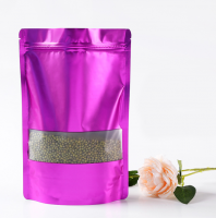 фольгированные пакеты с окном фиолетовый