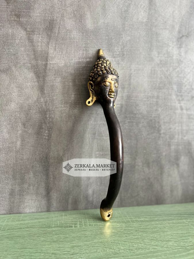 Дверная ручка Будда 31 см, бронза