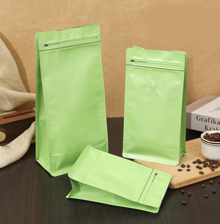 Пакеты для кофе зеленые