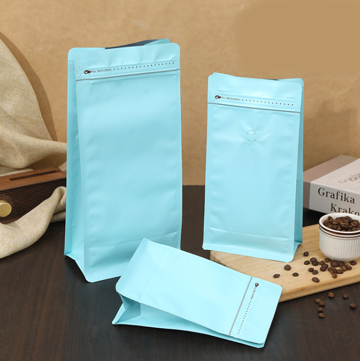 Пакеты для кофе голубые