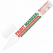 Маркер-краска лаковый (paint marker) 4 мм, БЕЛЫЙ, БЕЗ КСИЛОЛА (без запаха), алюминий, BRAUBERG PROFESSIONAL
