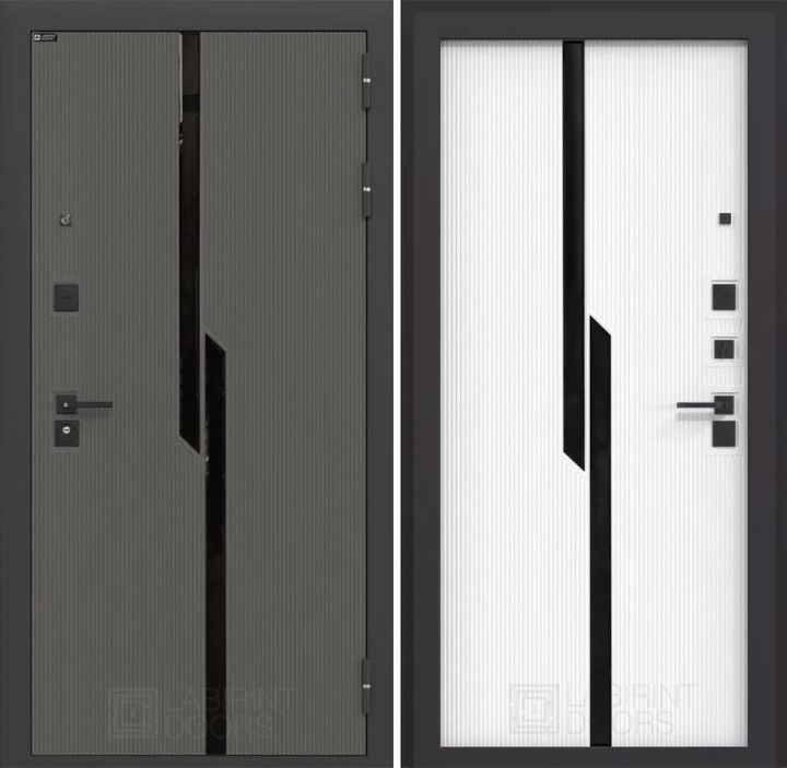 Дверь Входная Лабиринт CARBON с панелью стекло черное фацет ФЛС-570
