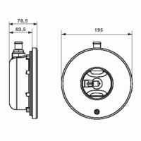 Прожектор из нерж. стали (75Вт/12В) (плитка) Emaux ULH-100 (Opus)