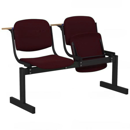 РМ-Б-252МОЛФ Блок стульев 2-местный мягкий лекционный (Ткань флок)