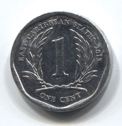 1 цент 2013 Восточно-Карибские государства