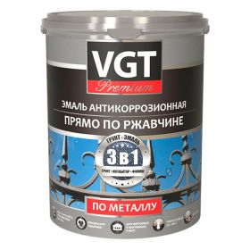 Антикоррозионная Эмаль 3 в 1 по Ржавчине ВД-АК-1179 VGT Premium 1кг / ВГТ