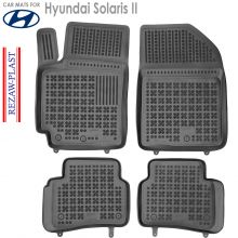 Коврики Hyundai Solaris II от 2017 -  в салон резиновые Rezaw Plast (Польша) - 4 шт.