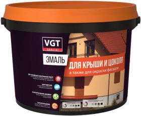 Эмаль для Крыши и Цоколя VGT 2.5кг Полуглянцевая, Акриловая