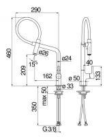 Смеситель для кухонной мойки Nobili LAMP MP119400 схема 2