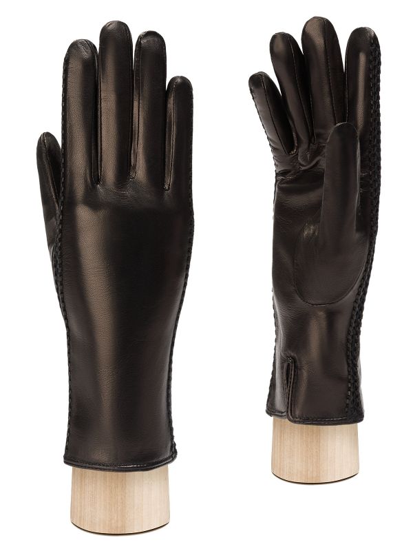 Женские чёрные перчатки 100% ш IS235 black ELEGANZZA
