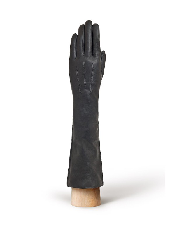 Серые женские перчатки 100% ш IS598 d.grey ELEGANZZA
