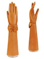 Длинные женские перчатки ш/п F-IS0075 cork ELEGANZZA