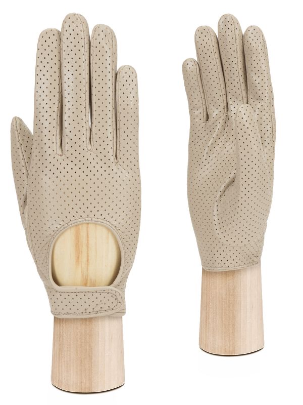 Светло-серые женские перчатки б/п IS854 l.grey ELEGANZZA