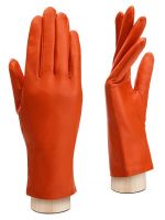 Оранжевые кожаные перчатки ш/п IS0190 orange ELEGANZZA
