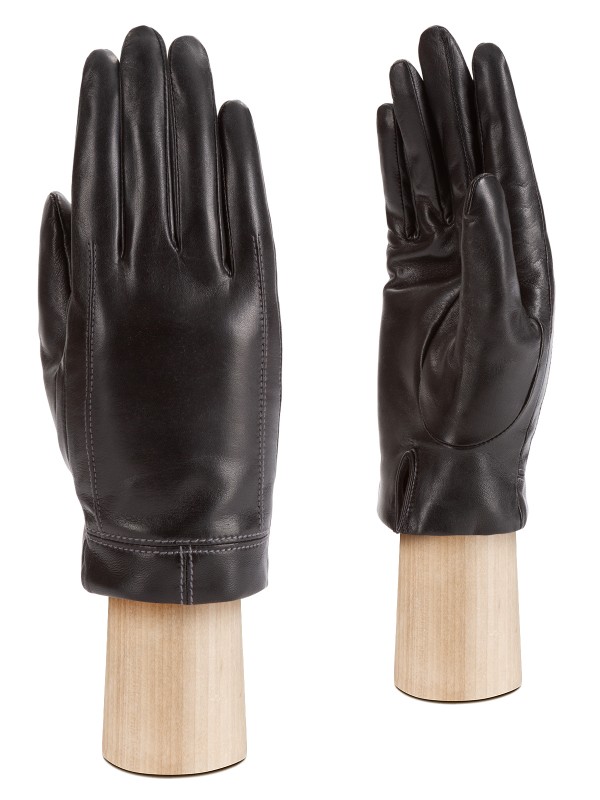 Кожаные мужские перчатки ш+каш. TOUCH F-IS3149 black ELEGANZZA