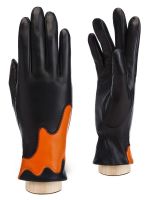 Перчатки женские ш+каш. IS01337 black/orange ELEGANZZA