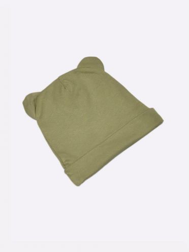 Шапка интерлок-пенье с ушками C-SH010-ITp, цвет зеленый