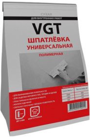 Шпатлевка Полимерная Универсальная Сухая VGT 2кг для Внутренних Работ / ВГТ