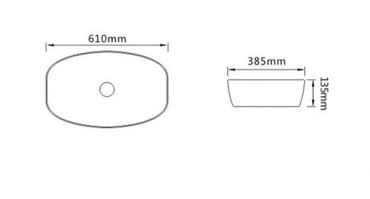 Керамическая накладная раковина SantiLine SL-1096 60 х 38 схема 2