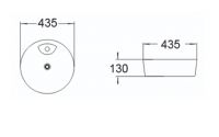 Керамическая накладная раковина SantiLine SL-1066 43 х 43 схема 2