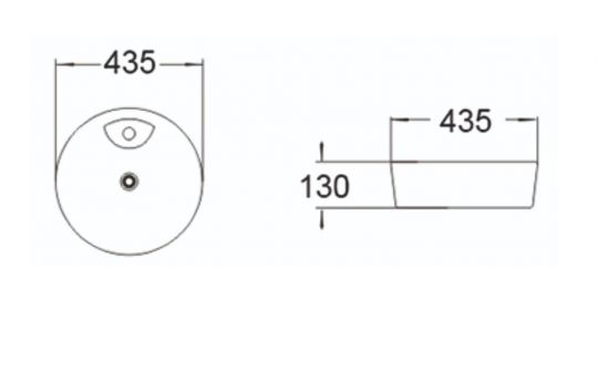 Керамическая накладная раковина SantiLine SL-1066 43 х 43 ФОТО