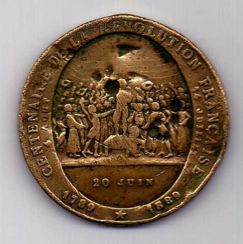 медаль 1889 Франция 100 лет Революции 1789
