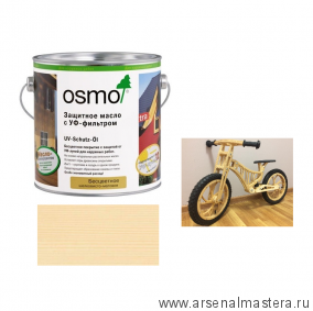 Защитное масло с УФ-фильтром Osmo 410 UV-Schutz-Ol с защитой от УФ-лучей, против роста синей гнили, плесени, грибков 2,5 л Osmo-410-2,5 11600022