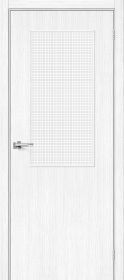 Межкомнатная Дверь с Экошпоном Bravo Браво-7 Snow Melinga / Wired Glass 12,5 400x2000, 600x2000, 700x2000, 800x2000, 900x2000мм / Браво