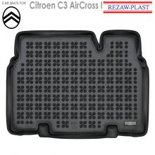 Коврик Citroen C3 AirCross I от 2017 -  для нижнего уровня в багажник резиновый Rezaw Plast (Польша) - 1 шт.