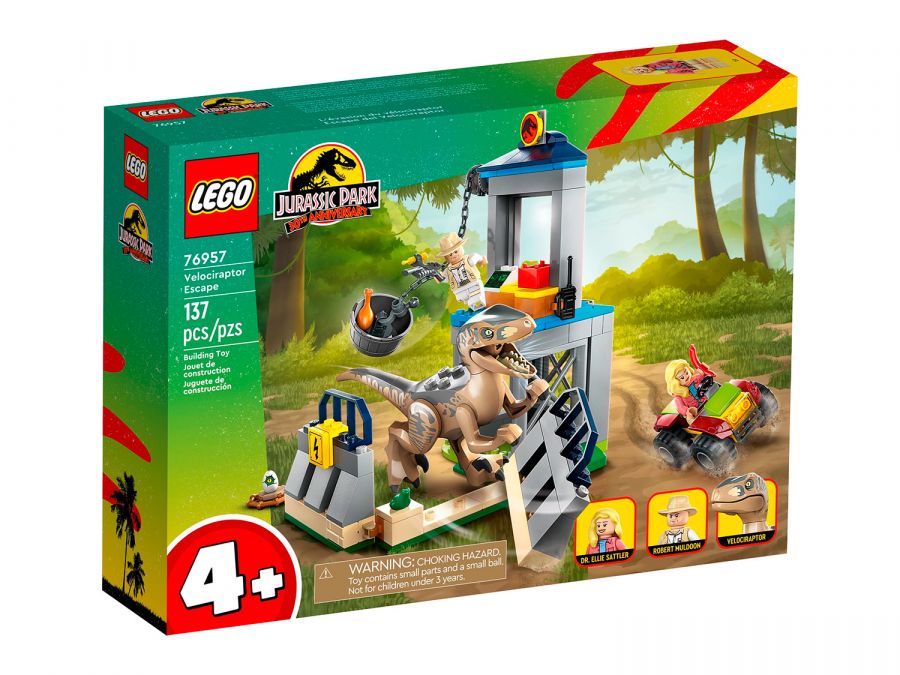 Конструктор LEGO Jurassic World 76957 "Побег велоцираптора", 137 дет.
