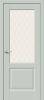 Межкомнатная Дверь Эмалит Bravo Неоклассик-33 Grey Matt / White Сrystal 600x2000, 700x2000, 800x2000, 900x2000мм / Браво