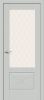 Межкомнатная Дверь Эмалит Bravo Прима-13.Ф2.0.0 Grey Matt / White Сrystal 600x2000, 700x2000, 800x2000, 900x2000мм / Браво