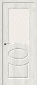 Межкомнатная Дверь Винил Bravo Скинни-21 Casablanca / White Сrystal 600x2000, 700x2000, 800x2000, 900x2000мм / Браво