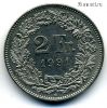 Швейцария 2 франка 1991 B
