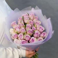 25 нежных роз "Лавандовый Сон"