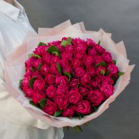 Монобукет из 51 розы 40 см "Малинка"