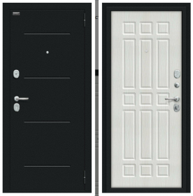 Входная Дверь Bravo Мило Букле Черное/Bianco Veralinga 860x2050, 960x2050мм / Браво