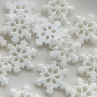 фото Декор Снежинка акрил  18 мм белый/ глиттер 5 штук в упаковке (YS-18.5)