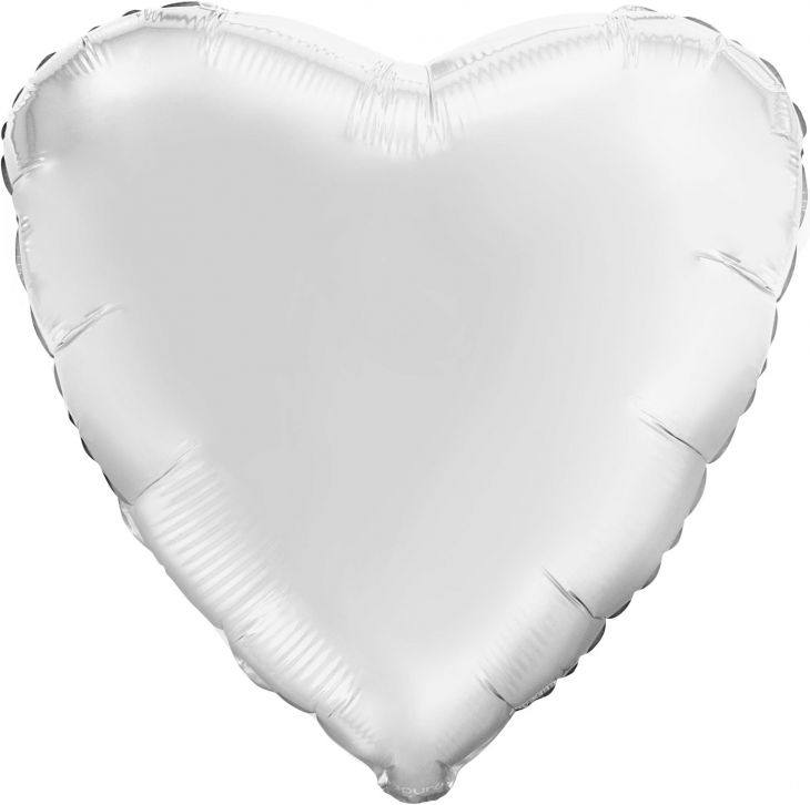 Шар (30''/76 см) Сердце, Белый
