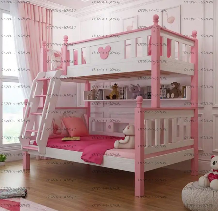 Кровать двухъярусная домик Принцесса Fantasy №IR19A