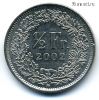 Швейцария 1/2 франка 2002 B