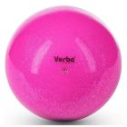 Мяч с блестками 15 см, 16 см, 17 см VerbaSport розовый неон
