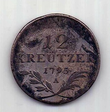12 крейцеров 1795 Австрия Редкость